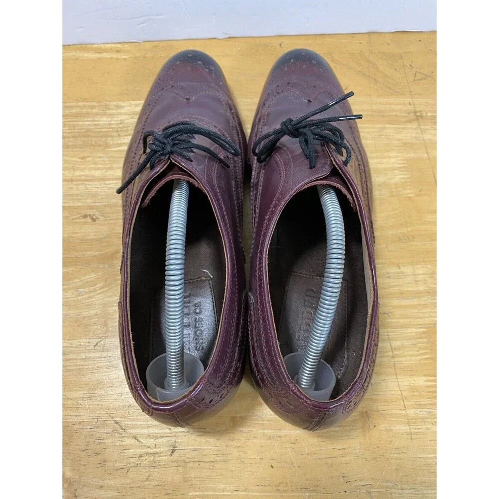 DAPPER SHOES CO. Genuine Leather Handcrafted Classic Burgundy Loafer Sz 9